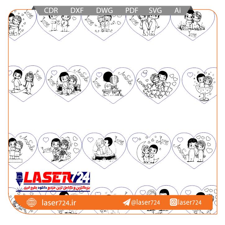 تصویر وکتور ولنتاین حکاکی #1